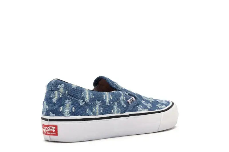 Vans Slip-On Supreme Hole Punch Denim Blue - VOSneakers