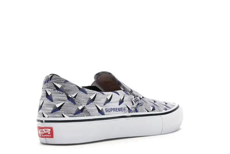 Vans Slip-On Supreme Diamond Plate White - VOSneakers