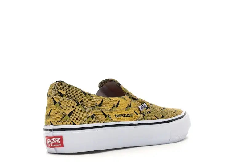 Vans Slip-On Supreme Diamond Plate Yellow - VOSneakers