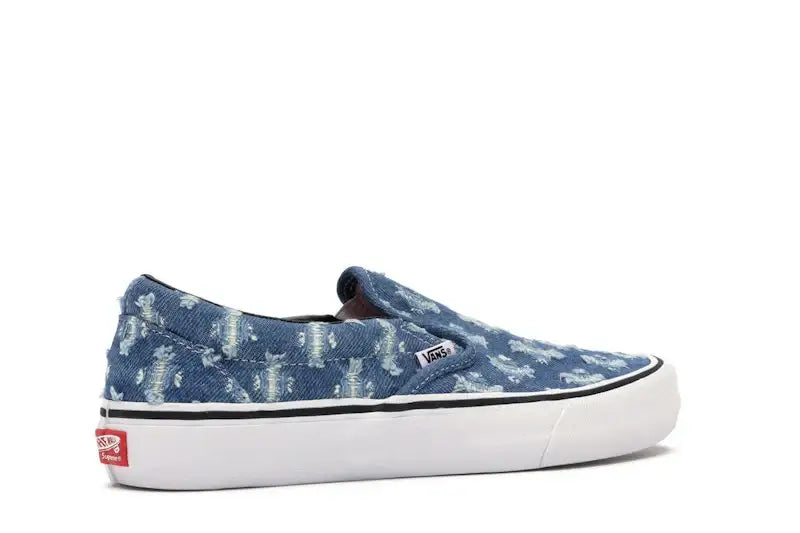 Vans Slip-On Supreme Hole Punch Denim Blue - VOSneakers