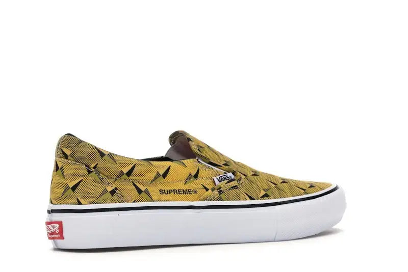 Vans Slip-On Supreme Diamond Plate Yellow - VOSneakers