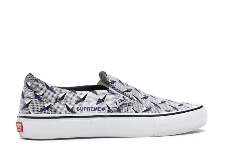 Vans Slip-On Supreme Diamond Plate White - VOSneakers