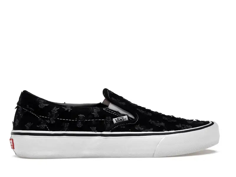 Vans Slip-On Supreme Hole Punch Denim Black - VOSneakers