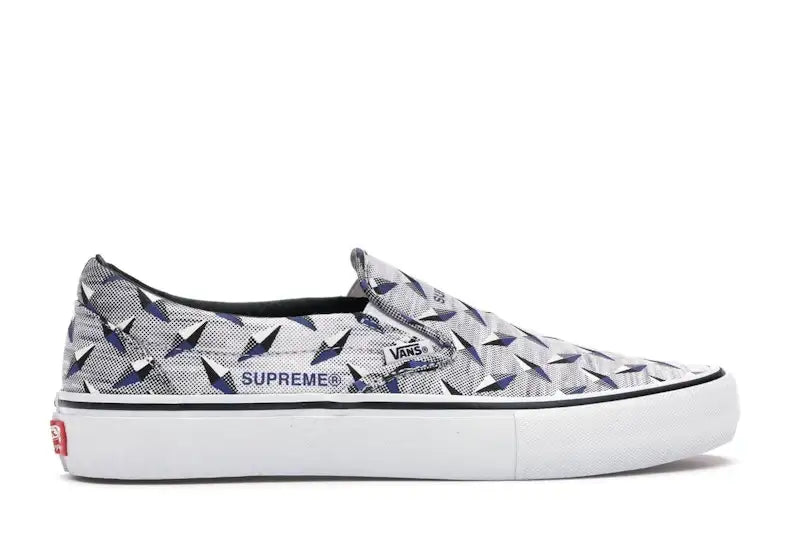 Vans Slip-On Supreme Diamond Plate White - VOSneakers