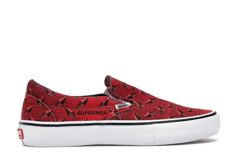 Vans Slip-On Supreme Diamond Plate Red - VOSneakers