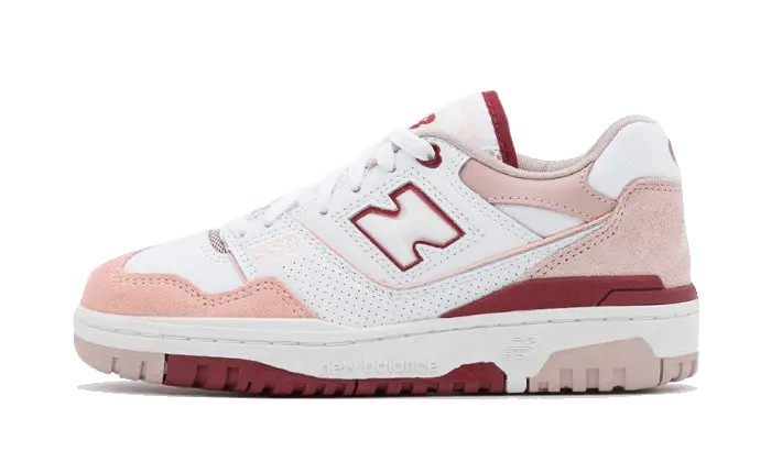 550 White Scarlet Pink VOSneakers