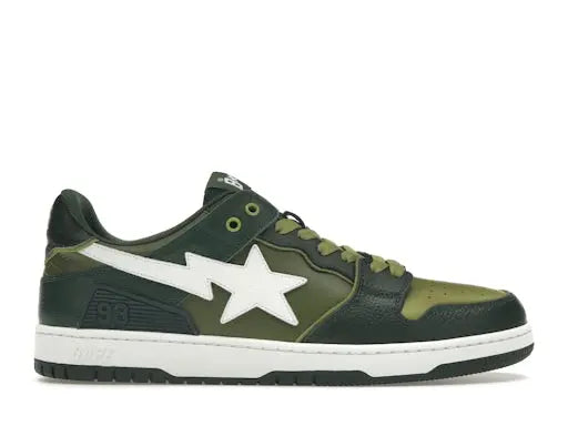 A Bathing Ape Bape SK 8 Sta Green White BAPE