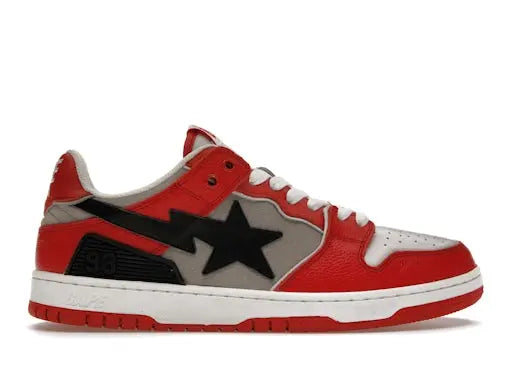 A Bathing Ape Bape SK 8 Sta Red Grey BAPE