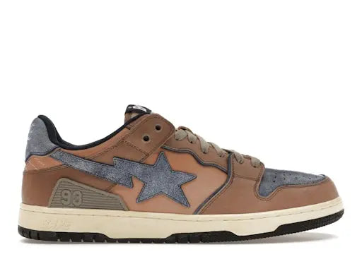 A Bathing Ape Bape SK 8 Sta Vintage Beige Indigo BAPE