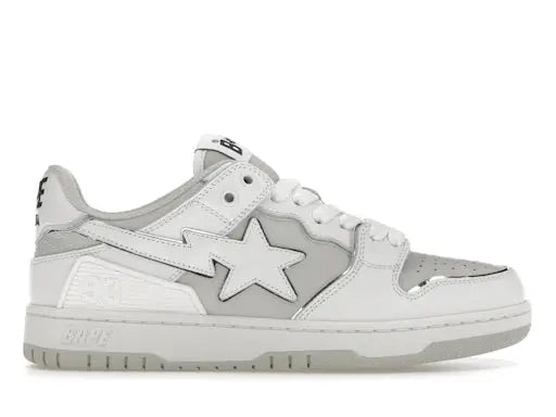 A Bathing Ape Bape SK 8 Sta White Silver Grey BAPE