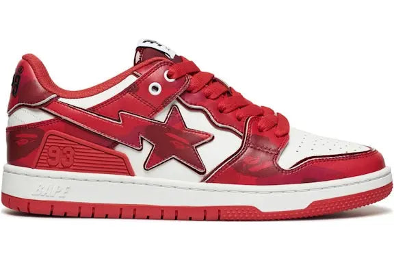 A Bathing Ape Bape SK 8 Sta#1 M 2 Red Camo BAPE