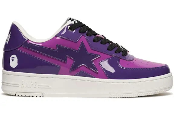 A Bathing Ape Bape Sta Icon Low Purple Patent BAPE