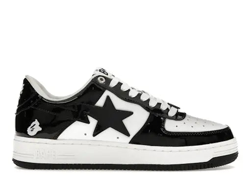 A Bathing Ape Bape Sta Patent Leather Black White BAPE