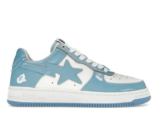 A Bathing Ape Bape Sta Patent Leather Blue White BAPE