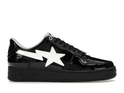 A Bathing Ape Bape Sta#2 Black Patent BAPE
