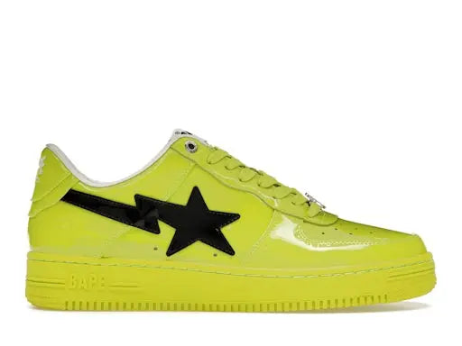 A Bathing Ape Bape Sta#2 Yellow Patent BAPE