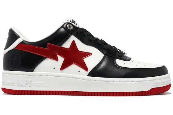 A Bathing Ape Bape Sta#3 M 2 White Black Red BAPE