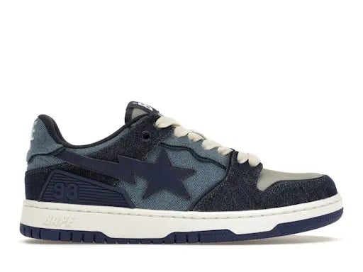 A Bathing Ape Sk 8 Sta Indigo Denim BAPE