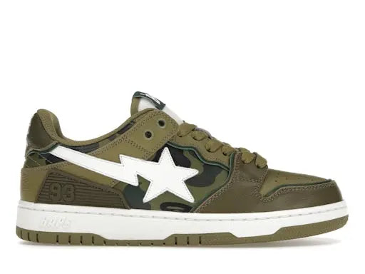 A Bathing Ape Sk 8 Sta Olive Drab Green Camo BAPE