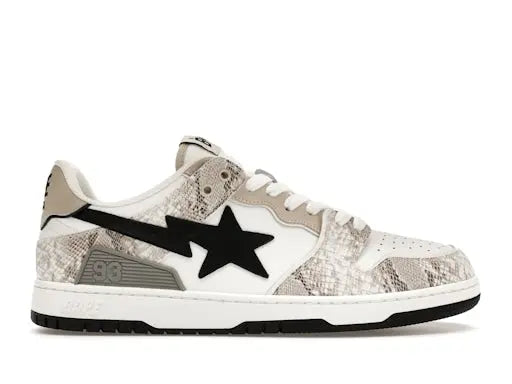 A Bathing Ape Sk 8 Sta#1 Beige Snakeskin BAPE