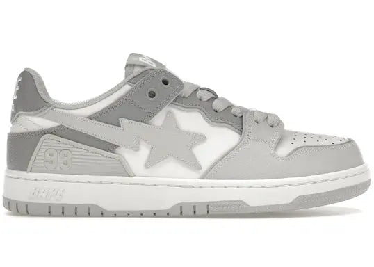 A Bathing Ape Sk 8 Sta#5 White Grey BAPE