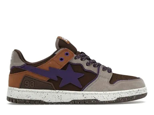 A Bathing Ape Sk 8 Sta#7 M 2 Brown Purple BAPE