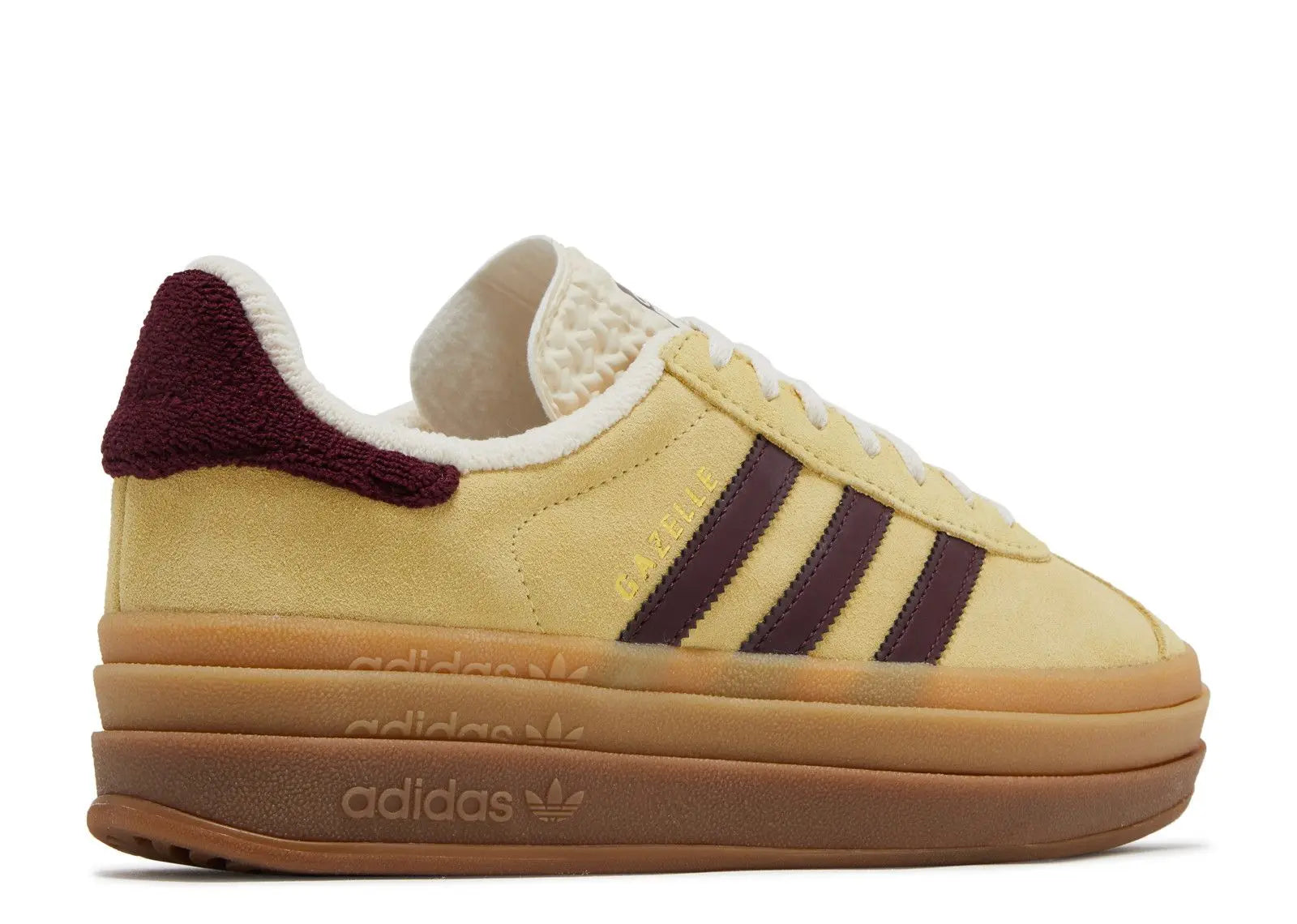 Adidas Gazelle Bold Almost Yellow Maroon Adidas