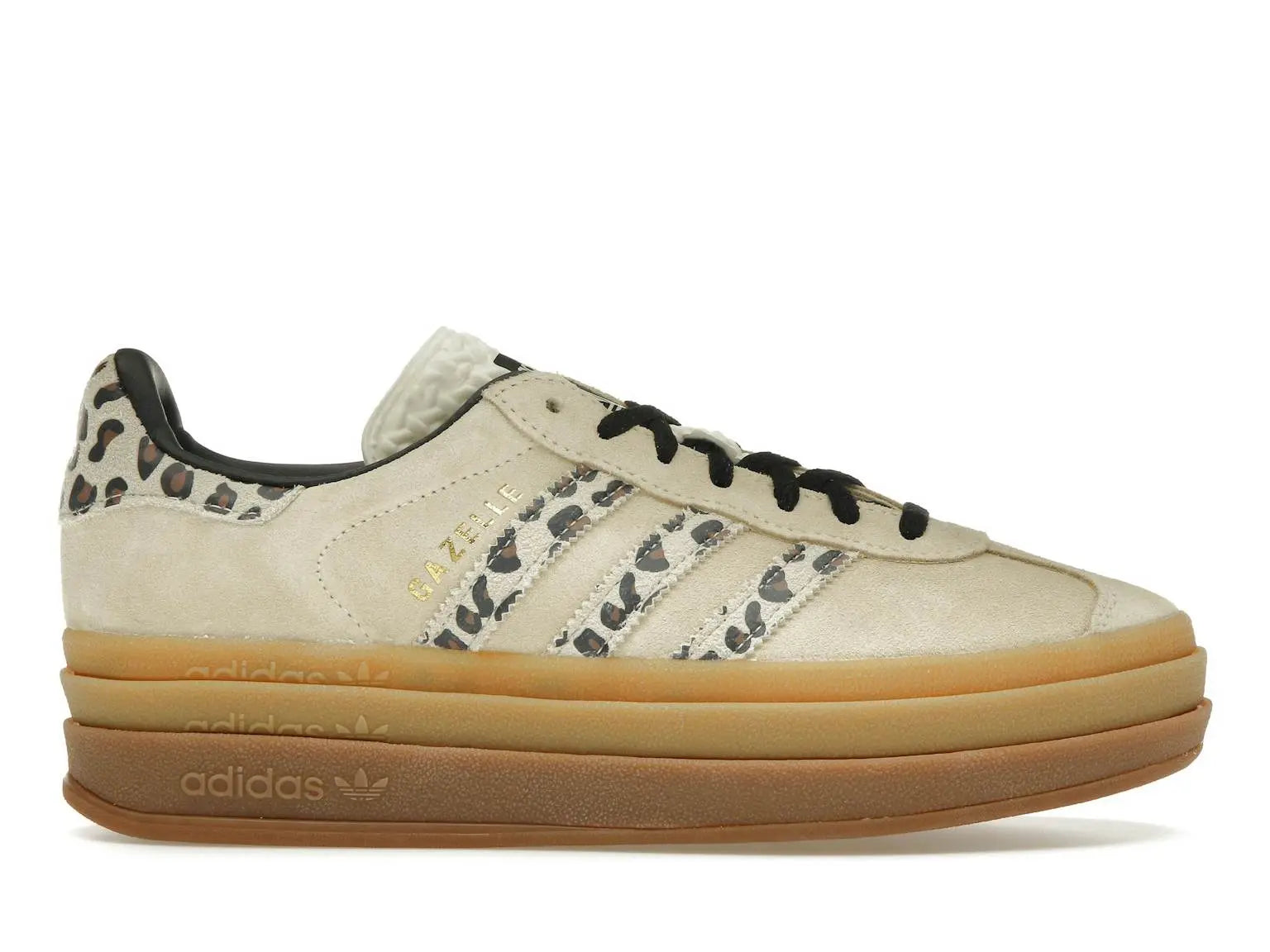 Adidas Gazelle Bold Cream Black Leopard (Femme) Adidas