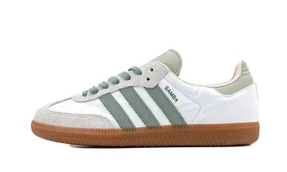 Adidas Samba OG  Cloud White Silver Green VOSneakers