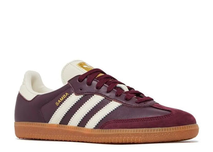 Adidas Samba OG Maroon Gold Metallic Adidas