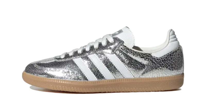 Adidas Samba OG Silver Metallic Cracked Leather VOSneakers