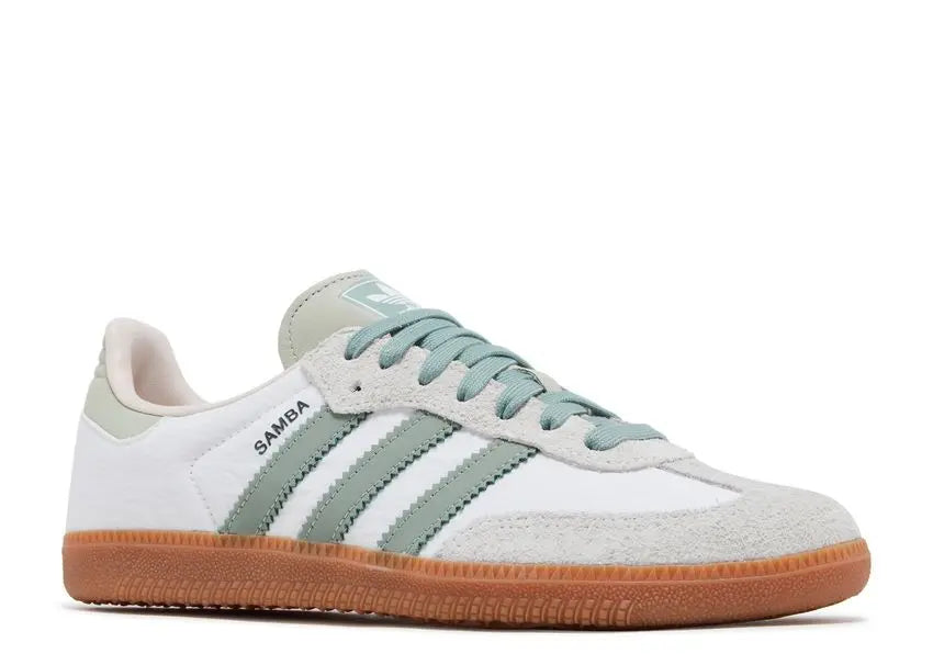 Adidas Samba OG White Silver Green Adidas