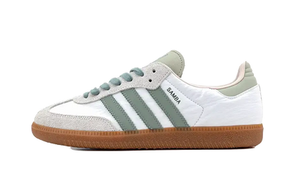 Adidas Samba OG  Cloud White Silver Green Adidas