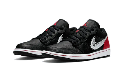 Air Jordan 1 Low Brushstroke Swoosh Black Air Jordan