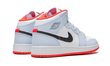 Air Jordan 1 Mid Half Blue Polka Dot Swoosh Air Jordan