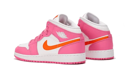 Air Jordan 1 Mid Pinksicle Safety Orange Air Jordan