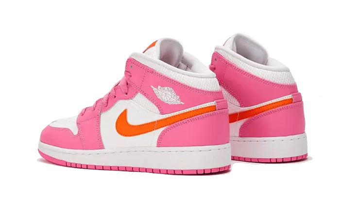 Air Jordan 1 Mid Pinksicle Safety Orange Air Jordan