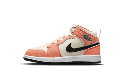 Air Jordan 1 Mid Se Orange Suede Enfant Ps Air Jordan