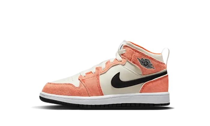 Air Jordan 1 Mid Se Orange Suede Enfant Ps Air Jordan