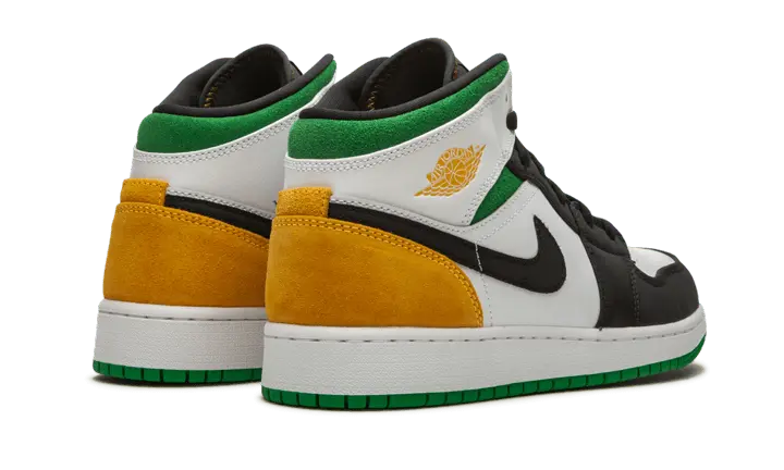 Air Jordan 1 Mid Se White Laser Orange Lucky Green Air Jordan