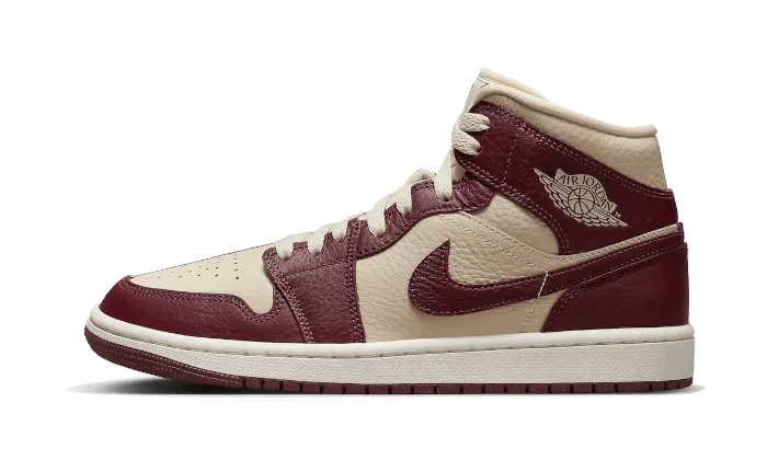 Air Jordan 1 Mid Split Beach Cherrywood Red Air Jordan