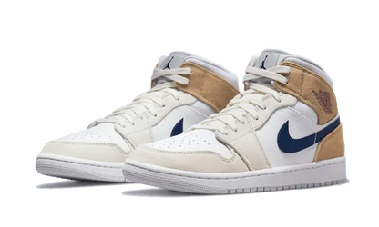 Air Jordan 1 Mid Tan Suede Navy VOSneakers