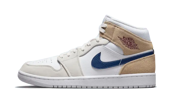 Air Jordan 1 Mid Tan Suede Navy Air Jordan