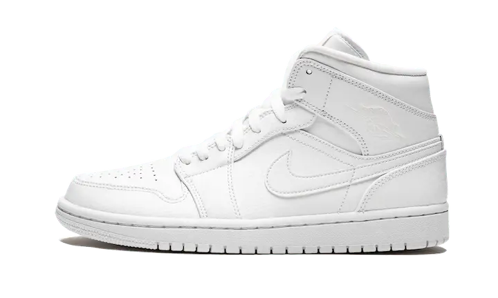 Air Jordan 1 Mid Triple White Air Jordan
