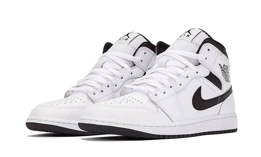 Air Jordan 1 Mid White Black Air Jordan