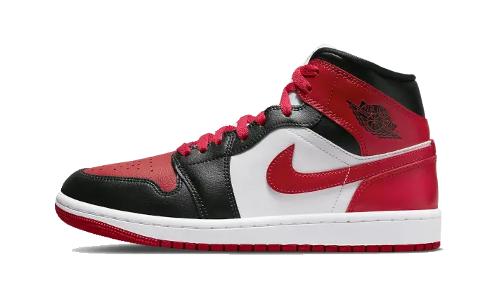 Air Jordan 1 Mid White Bred Toe Air Jordan