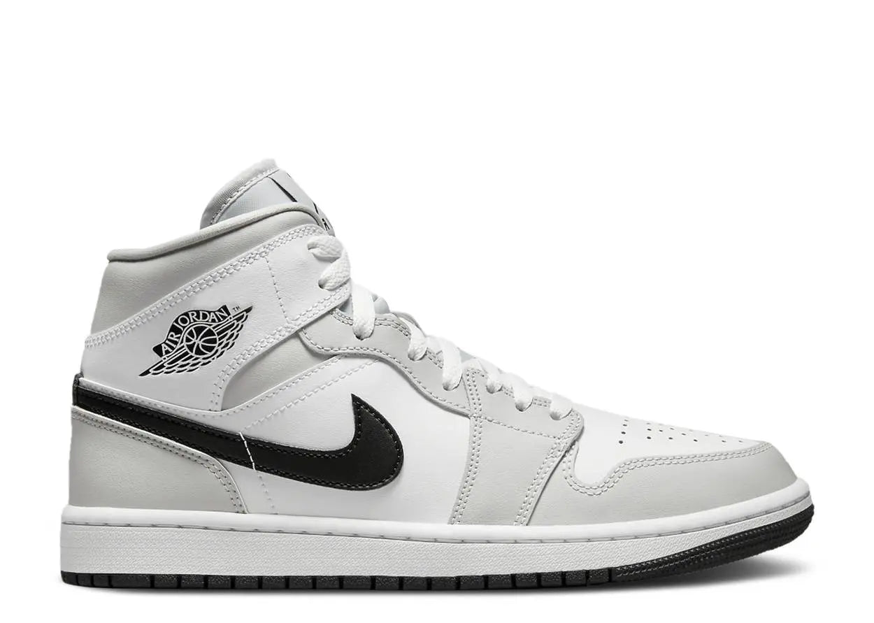 Air Jordan 1 Mid White Light Smoke Grey Air Jordan