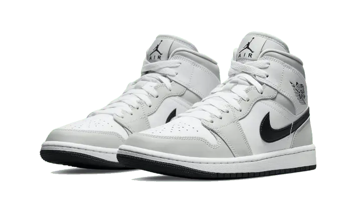 Air Jordan 1 Mid White Light Smoke Grey Air Jordan