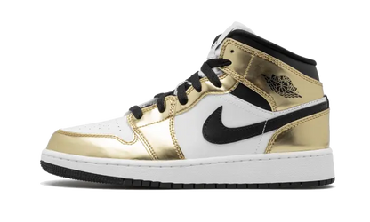 Air Jordan 1 Mid White Metallic Gold Air Jordan