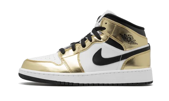 Air Jordan 1 Mid White Metallic Gold Air Jordan